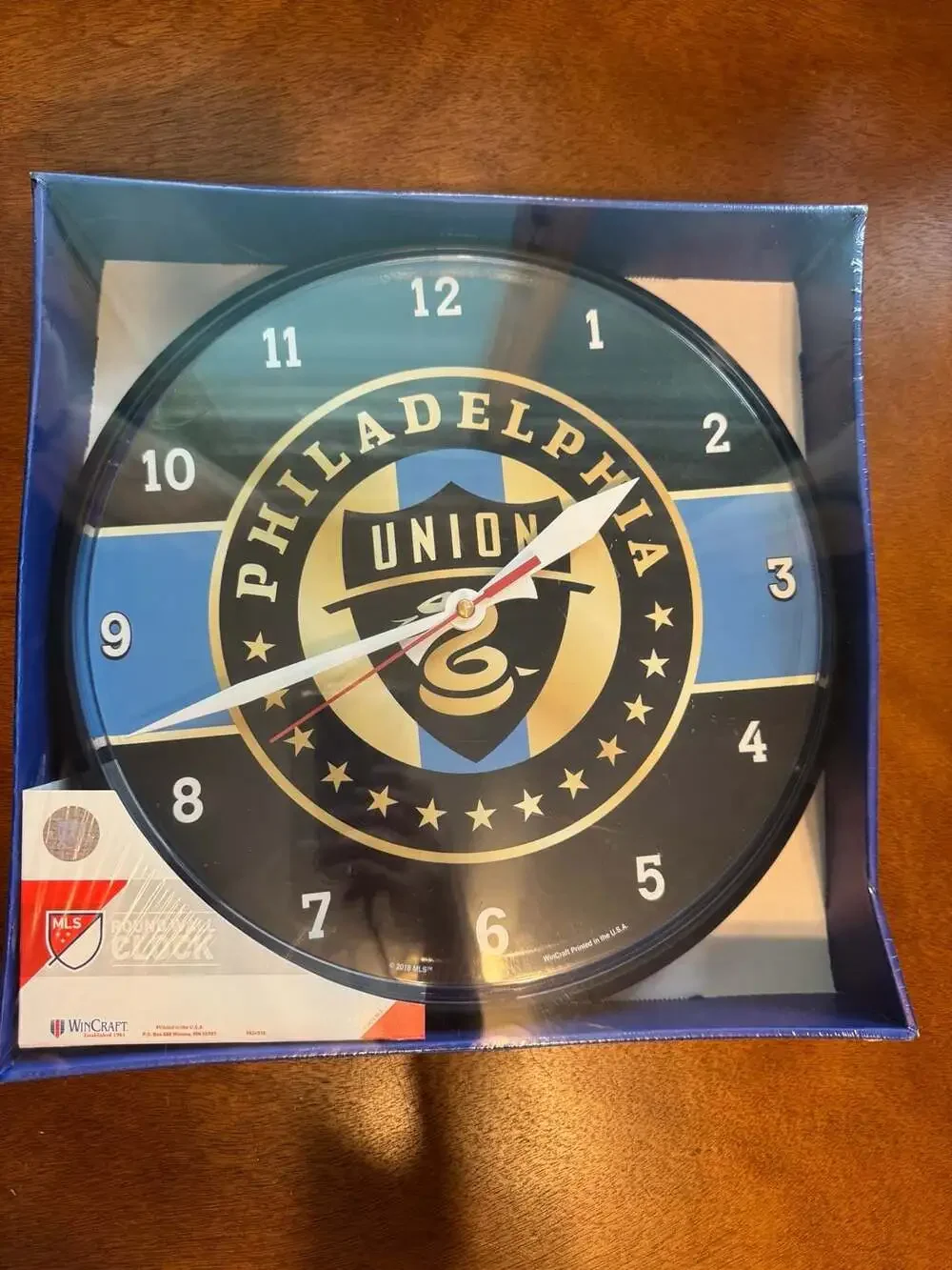 WinCraft Philadelphia Union MLS 12.75” Round Wall Clock
